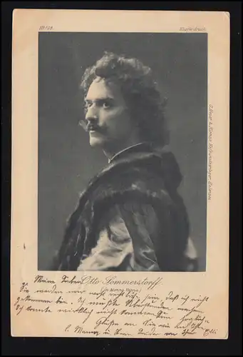 AK Otto Sommerstorff (in Monna Vanna), BERLIN SW 61f 8.10.1903 als Ortspostkarte