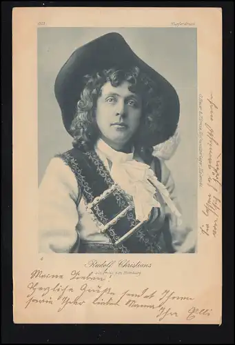 AK Rudolf Christians als Prinz von Homburg, BERLIN SO 36b 12.8.03 Ortspostkarte