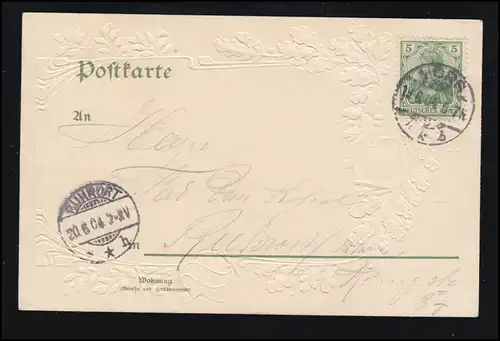 AK Prince Eitel Friedrich von Prusseen comme étudiant, Mörs 19.4.204 après RUHRORT