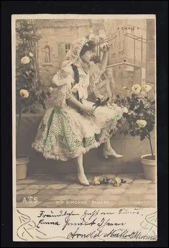 AK Simone Riviere, ESCHEDE 6.3.1906 mach BURGDORF (HANNOVER) 6.3.06