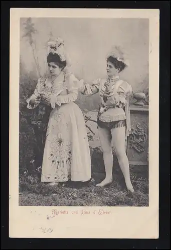 AK Marietta et Irma d' Elvert, HAMBURG 15a 21.3.1899 vers HANNOVER-HAMM-HORN