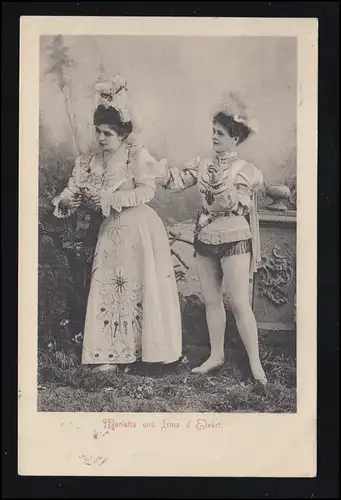 AK Marietta und Irma d' Elvert, HAMBURG 15a 21.3.1899 nach HANNOVER-HAMM-HORN 