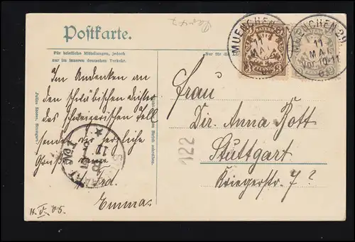 AK Pour le centenaire de la mort du poète Fiedrich von Schiller, MUNICH 11.5.1905