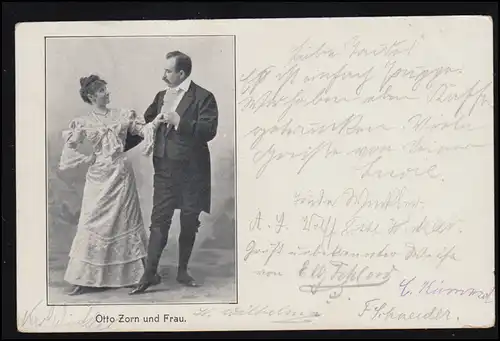 AK Otto Zorn et Femme, BERLIN NW 7c 4.12.1904 comme carte postale locale