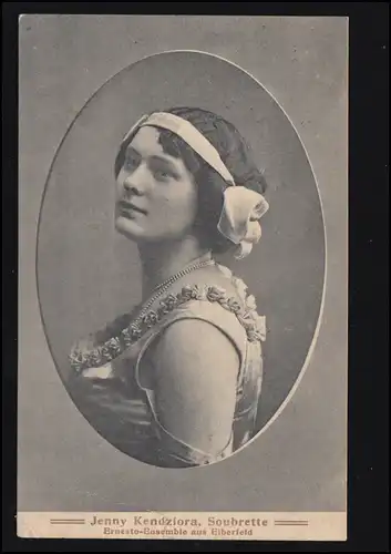 Foto-AK Soubrette Jenny Kendziora im Ernesto-Ensemble Elberfeld, OSNABRÜCK 1914