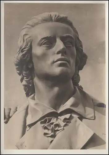 AK Schiller - Détail du monument Goethe Schiller à Weimar, inutilisé