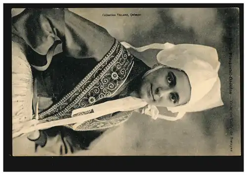 AK Cosmes populaires françaises: Femme dans la droite nationale de Bretagne, inutilisé