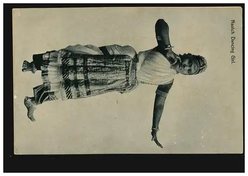 AK Indische Volkstrachten: Tempeltänzerin - Nautch Dancing Girl, ungebraucht