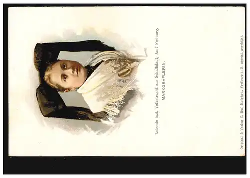 AK Badische Volksschönen: Markgräflerin de Schallstadt / Fribourg, inutilisé