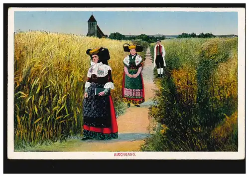 AK Volksschönen: Bückeburg et Schaumburg-Lippe - Kirchgang, HANNOVER 2.11.1940