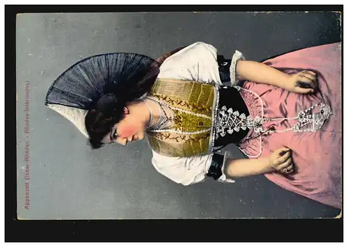 AK Appenzell (Inner-Rhoden) - Femme en harmonie régionale, édition Zurich, non utilisée