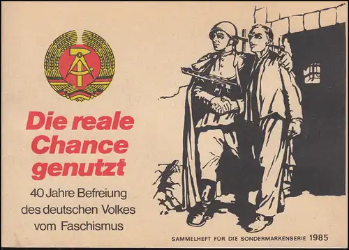 Sammlerheft für die Vignettenserie 40 Jahre Befreiung vom Faschismus 1985