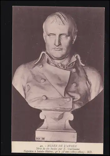 Buste photo AK de Napoléon dans le musée français de l'armée, inutilisé
