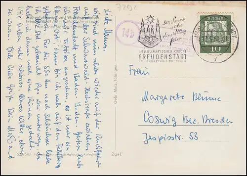 Le temple de la poste de campagne de Schöllkopf sur la VILLE DE L'Ami 17.9.1961 sur AK approprié