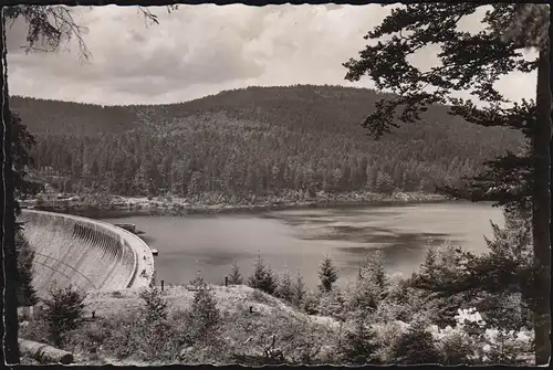 Le temple de la ville de Huzenbach (Kr. Freudenstadt) sur AK par voie ferrée 1956