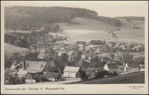 Le temple de la poste de Pologne sur la nouvelle ville (SACCH) 1957 sur une carte d'affichage appropriée