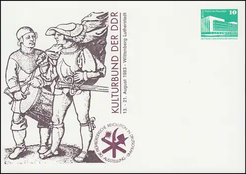 PP 17/39 Bauwerke 10 Pf Frühbürgerliche Revolution 1983, **
