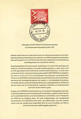 Berlin-ETB Nummer 23 Bau-Ausstellung 20 Pf, ESSt c