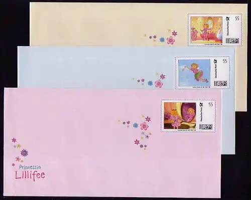 Privatpost Ul 15-17 Prinzessin Lillifee 2009, Set postfrisch **, frankaturgültig