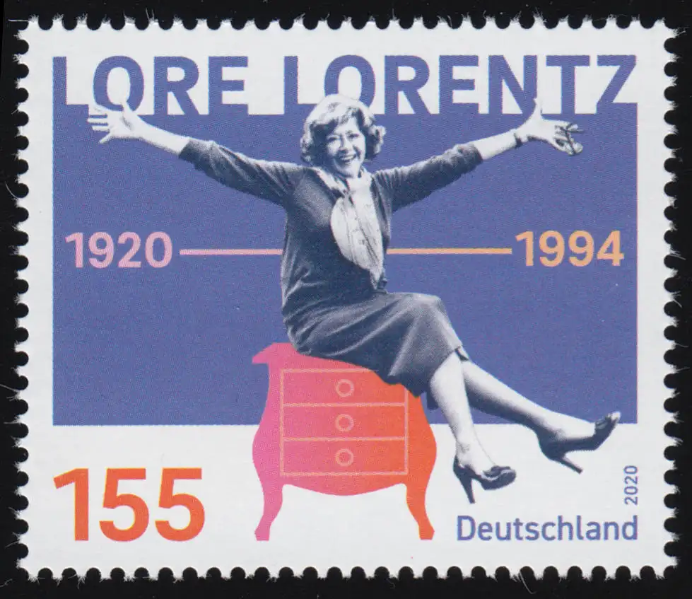 3565 Kabarettistin und Chanson-Interpretin Lore Lorentz, ** postfrisch
