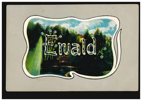 Carte postale Prénoms: Ewald, Paysage, Editeur E.S.D., Inutilisé