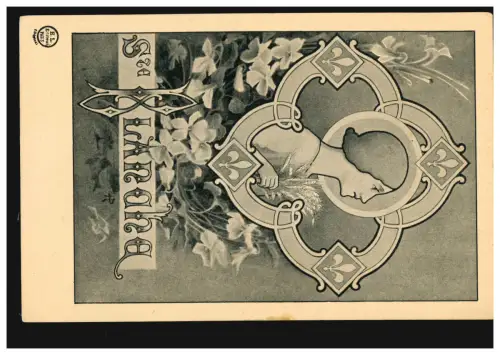 Ansichtskarte Vornamen: Blanaha / Blanche, ungebraucht