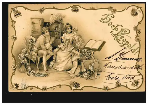 Carte postale Prénoms: Haute Leopold! Lire la suite, VIENNE 14.11.1902 après VÖSLAU