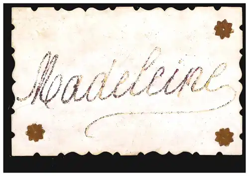Frankreich Ansichtskarte Prägekarte Vornamen: Madeleine, 24.2.1909