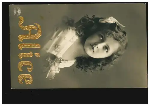 Ansichtskarte Vornamen: Alice, Verträumtes Mädchenbilnis, INNSBRUCK 27.6.1913