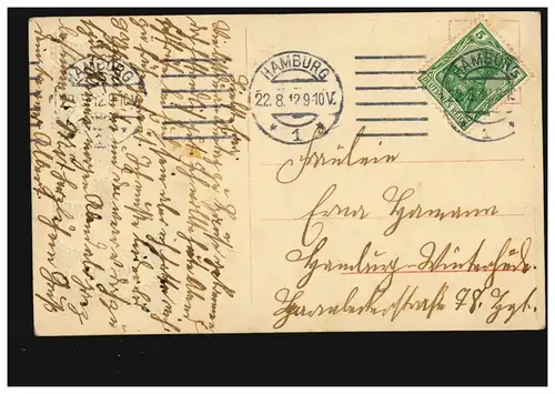 Carte postale Prénoms: Erna, Femme, HAMBURG 22.8.1912