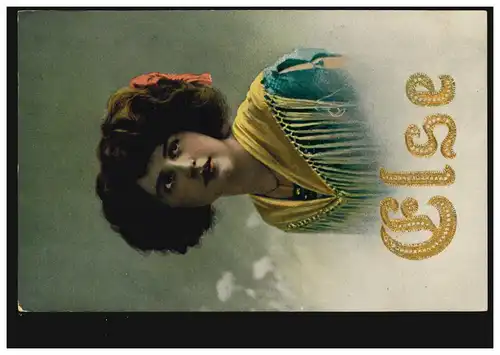 Carte postale Prénoms: Else, Femme, DORFCHEMNITZ (BZ. DRESDEN) 1912