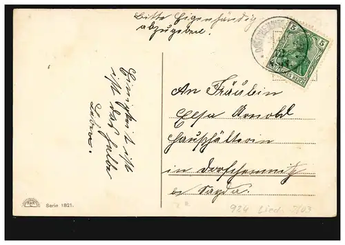 Carte postale Prénoms: Else, Femme, DORFCHEMNITZ (BZ. DRESDEN) 1912