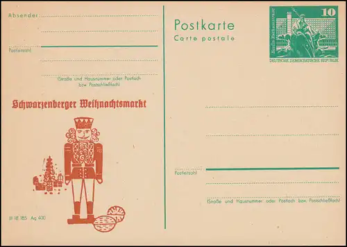 DDR P 79 Schwarzenberger Weihnachtsmarkt Nussknacker 1978, **