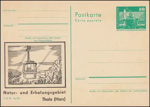 DDR P 79 Natur- und Erholungsgebiet Thale (Harz) Seilbahn, **