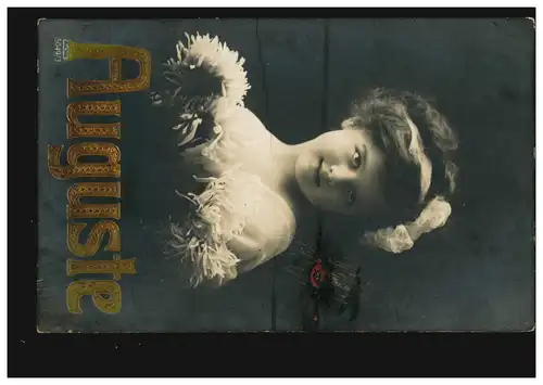 Carte postale Prénoms: Auguste, portrait de fille, non utilisé