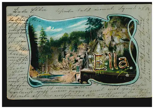 Carte postale Prénoms: Ella, Paysage Carrière, SIEGMAR 10.8.204