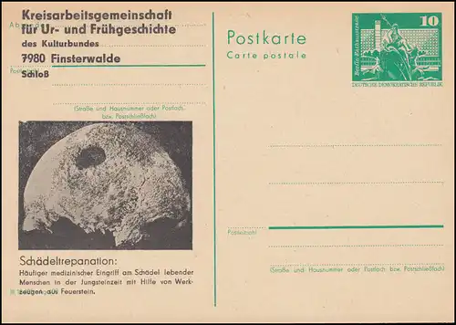 DDR P 79 Archäologie - Schädeltrepanation, **