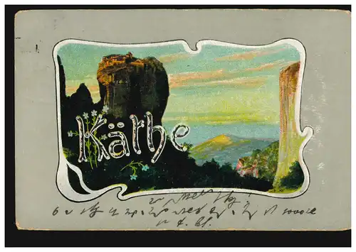 Ansichtskarte Vornamen: Käthe, Landschaft mit Bergen, WILHELMSHAVEN 16.6.1906