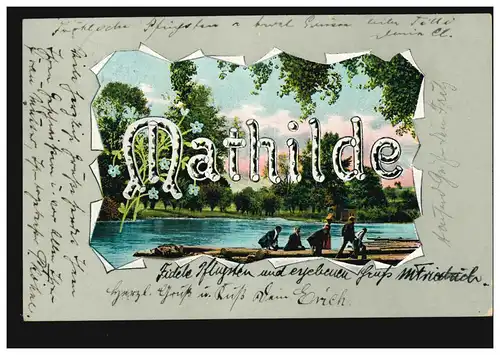 Carte postale Prénoms: Mathilde, Am Bootssteeg, BERLIN 21.5.04
