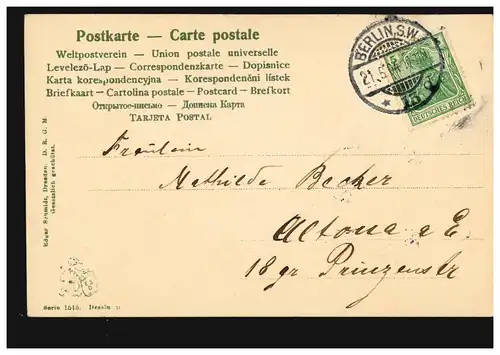 Carte postale Prénoms: Mathilde, Am Bootssteeg, BERLIN 21.5.04