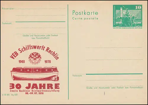 DDR P 79 VEB Schiffwerk Rechlin 1978 ROT, **