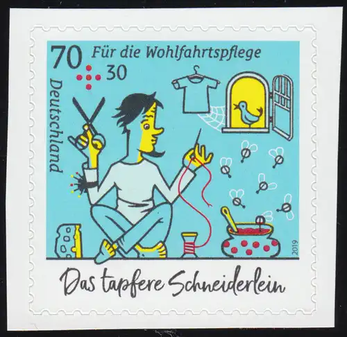 3444 Das tapfere Schneiderlein 70 Cent, selbstklebend aus MH 114, **