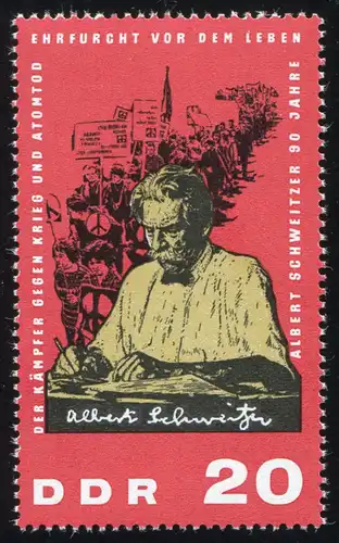 1085 Schweitzer 20 Pf: Entaille à l'ombre sur w von SchwitzER, case 3, **