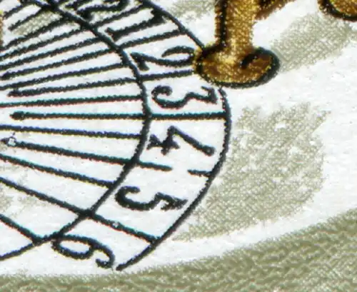 2801I Uhren 85 Pf: gebrochenes Ziffernblatt zwischen der 4 und 5, Feld 21 **  
