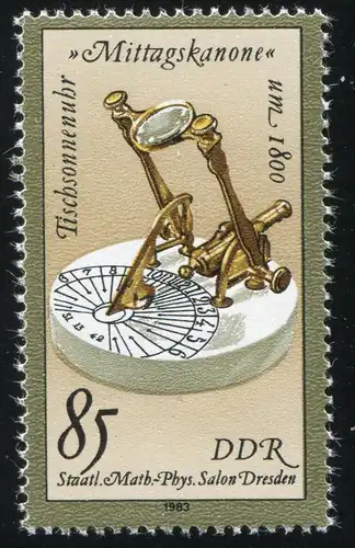 2801I Uhren 85 Pf: gebrochenes Ziffernblatt zwischen der 4 und 5, Feld 21 **  