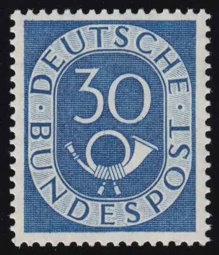 132 Posthorn 30 Pf, postfrisch **