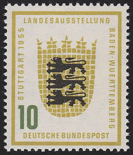 213Vd Baden-Württemberg 10 Pf ** postfrisch