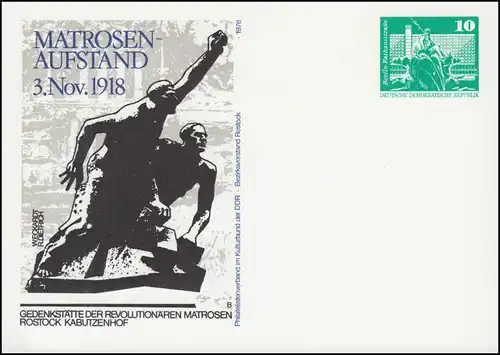 PP 15/97 Bauwerke 10 Pf Matrosenaufstand 3. November 1918, **