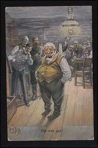 Kegels de sport-AK: Arthur Thiele - Sur le chemin de fer de Keling Elle était bonne! 31.12.1927