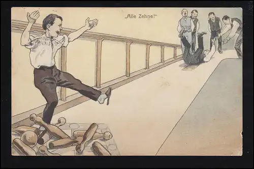 Kegels AK Sport: Tous les Dix ! Le lanceur tombé, l'humour, DRESDEN 27.8.1908